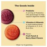 OLLY Kids Multivitamin & Probiotic Gummy, Digestive Support, Vitamins A, D, C, E, B, Zinc, Chewable Supplement, Berry Flavor, 35 Day Supply - 70 Count