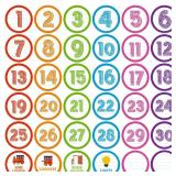 JUESMOS 36PCS Colorful Number Spot Markers Stickers Line up Spots for Classroom Floor Number Stickers Classroom Line up Spots Dots Floor Decals for Teacher Kindergarten Preschool Elementary