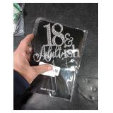 18th Birthday Cake Topper Glitter Cheers to 18 Years Cake Topper and Adultish for 18th Birthday Party Decoration Silver