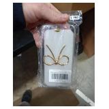 LIOPEU Designed for iPhone 11 Cases with Camera Lens Protection, Cute 3D Metal Bow Phone Cover Clear Soft Protective Case for iPhone 11 Case (Golden)