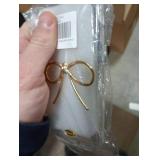 LIOPEU Designed for iPhone 11 Cases with Camera Lens Protection, Cute 3D Metal Bow Phone Cover Clear Soft Protective Case for iPhone 11 Case (Golden)