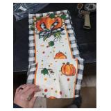 Artoid Mode Pumpkin Bow Buffalo Plaid Fall Table Runner,Seasonal Autumn Kitchen Dining Table Decoration for Home Party Decor 13x72 Inch