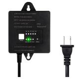 60W Low Voltage Transformer with Timer and Photocell Sensor, 120V AC to 12V DC, IP65 Waterproof, Supply for LED Landscape Light, Outdoor Spotlight, Pathway Light,Garden Light