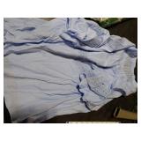 Light Blue Lace Detail Babydoll Blouse L