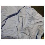 Light Blue Lace Detail Babydoll Blouse L