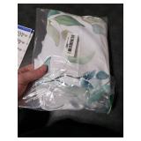 AYTTBIS Green Eucalyptus Swag Curtain Valance for Windows,Watercolor Leaves Window Treatments Short Swag Topper for Kitchen Windows Bathroom Bedroom,28 x 36 Inch, 1 Pair