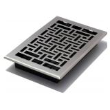 Decor Grates AJH610-NKL Oriental Floor Register, 6-Inch by 10-Inch, Brushed Nickel