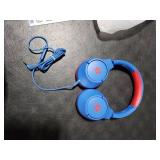 Kids Headphones for School, 85/94 dB Volume Limit, Wired Over Ear Headphones for Kids Boys Girls with Microphone, Foldable Stereo Sound 3.5mm Wired Cord for Kindle Tablet Airplane Travel, Blue