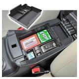 RUNROAD Center Console Insert Organizer Compatible with Ford Explorer 2012-2019 Accessories, Interior Armrest Secondary Storage Box ABS Materials Coin Holder Console Tray Storage Compartments, Black