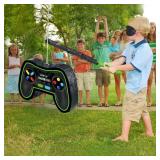 Zonon Video Game Controller Pinata Bundle Fiesta Gaming Controller Pinata Set with Blindfold and Bat Birthday Gamer Party Supplies Game for Gaming Theme Carnival Events Decor(Green)