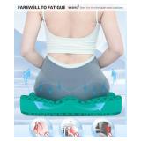 Thickened Gel Seat Cushion, Egg Gel Chair Pads for Wheelchair Pressure Coccyx Sciatica Pain Relief, Cooling Desk Seat Cushion for Kayak, Car, Office Chair Long Sitting[Green-2.75]