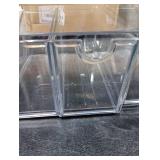 JDOTL Hair Accessories Organizer for Girls, Clear Acrylic Hair Tie Bow Claw Clip Scrunchie Holder with 3 Drawers, Cute Stackable Storage Container Caddy Box for Bathroom Vanity Countertop