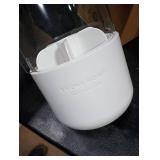 EACHY Makeup Brush Holder 360° Rotating with Dustproof Lid, Waterproof Material, 7 Compartments for Organized Storage, Stylish and Durable Design for Vanity (White)