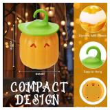 EverBrite 4-Pack Halloween Pumpkin Lantern, Collapsible Jack O Lantern Lights, Two Color Changing, Light up Pumpkin Outdoor for Halloween Party Decoration