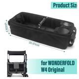 Wanyshapy W4 Stroller Snack Tray for Wonderfold Wagon W4, Stroller Cup Holder Toy Storage W4 Wagon Accessories with Side Mesh Pockets, Height Increase, Double Sided Snack Tray (20.47x9.84x4.92)