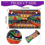 Censen 12 Pcs African Headbands for Women - Chiffon Knotted Assorted Bandeau Headbands Wide Yoga Elastic Hair Wraps - Hair Accessories for Girls Lady Running (Vivid)