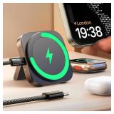 LISEN for MagSafe Charger Stand for iPhone Magnetic Apple Watch Airpods Charging, Airplane Gadgets Magsafe Kickstand for iPhone Wireless Charger Gifts for Women Men Travel Essentials