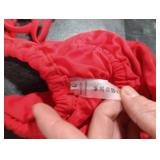 MOSHENGQI Women Sexy Brazilian Bikini 2 Piece Spaghetti Strap Top Thong Swimsuit Bathing Suit(L(US Size 6-8),0Red)