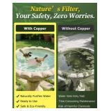 Mellbree 2-Pack Bird Bath Copper Disk, 0.6mm Reinforced 99.99% Pure Copper Cleaning Disk with Triple-Point Support for Physical Safe Clean Water All-Season, Universal Fit for Outdoor Birdbaths, Bowl