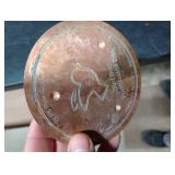 Mellbree 2-Pack Bird Bath Copper Disk, 0.6mm Reinforced 99.99% Pure Copper Cleaning Disk with Triple-Point Support for Physical Safe Clean Water All-Season, Universal Fit for Outdoor Birdbaths, Bowl