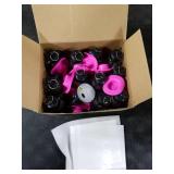 ROCEEI 12 Pieces Cowboy Hats Mini Lantern Western Cowgirl Small Lantern Decoration Retro Tiny Lamp with LED Candle Hanging Table Centerpieces Decor for Wedding Birthday Party Favor (Pink)