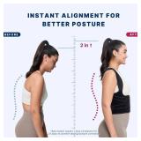 Fit Geno Posture Corrector for Women and Men - Adjustable Back Brace & Straightener for Scoliosis, Hunchback Correction, Back Pain, Spine Corrector, Back Support and Posture Trainer