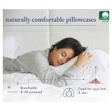 California Design Den Standard Queen Size Pillowcases - 100% Cotton, Set of 2 Soft & Cooling Sateen Weave Cases, Fits Queen and Standard Size Pillows - Bright White