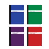 Oxford Poly Composition Notebook 4 Count(Pack of 1), Wide Ruled Paper, 9-3/4 x 7-1/2 Inches, 80 Sheets, Assorted Colors: Blue, Green, Purple, Red (64959)