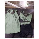 Yonique 3 Piece Tankini Swimsuits for Women Swim Tank Top Bathing Suits with Boy Shorts and Bra Athletic Swimwear Army Green M