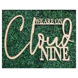 We Are On Cloud Nine Sign for Backdrop,Baby Shower Party Wall Sign for Gender Reveal Girl or Boy Baby Shower Party Decorations