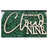 We Are On Cloud Nine Sign for Backdrop,Baby Shower Party Wall Sign for Gender Reveal Girl or Boy Baby Shower Party Decorations