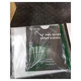 Vinyl Record Outer Sleeves 50 Pack for 12 inch Records, Loose fit, Clear Cover Protective, 3mil+ Thick, Fit for Single & Double LP Storage