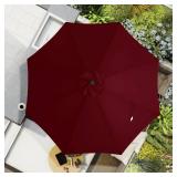 MASTERCANOPY Patio Umbrella 10 ft Replacement Canopy for 8 Ribs-Burgundy Canopy Only