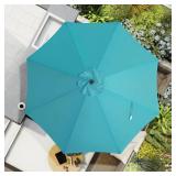 MASTERCANOPY Patio Umbrella 9 ft Replacement Canopy for 8 Ribs-Turquoise Canopy Only