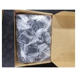 48 Pack Iron Baluster Shoes Square Iron Balusters Wrought Spindles for Staircase Slant Shoes with Screw for Use with 1/2 Inch, Satin Black