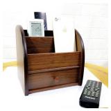 N Remote control storage organizer with drawer wood office Stationery organization pen holder Daily necessities storage case HeBen1028