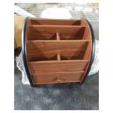 N Remote control storage organizer with drawer wood office Stationery organization pen holder Daily necessities storage case HeBen1028