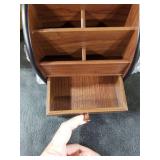 N Remote control storage organizer with drawer wood office Stationery organization pen holder Daily necessities storage case HeBen1028