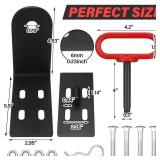 Hoolerry Zero Turn Lawn Mower Trailer Hitch and Magnetic Hitch Pin 1/4 (6mm) Thick Heavy Duty Steel Lawn Trailer Kit with Pin for Mowers, Tractors, Hauling Trailers