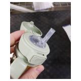 GROSMIMI Flip Top Spill Proof Sippy Cup, PPSU, BPA Free, 10 oz, Stage 2 Straw for Toddlers (Dinosaur)