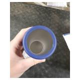 JIVILILM Stainless Steel Insulated Cooler for 12oz Slim Cans | Skinny Can Drinks Holder for Hard Seltzer, Beer, Soda, and Energy Drinks (Navy Blue)