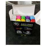 Vaci 10 Multicolored Liquid Chalk Markers | Erasable, Non-Toxic, Water-Based Pens | 6 mm Reversible Tips - Bullet & Chisel | On Chalkboards, Windows, Glass, Mirrors, Blackboards & More | Adults
