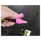 Vaci 10 Multicolored Liquid Chalk Markers | Erasable, Non-Toxic, Water-Based Pens | 6 mm Reversible Tips - Bullet & Chisel | On Chalkboards, Windows, Glass, Mirrors, Blackboards & More | Adults