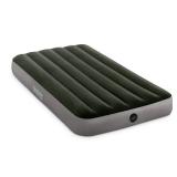 Intex 64777E Dura-Beam Standard Prestige Air Mattress: Fiber-Tech - Twin Size - Hand-Held Battery Pump - 10in Bed Height - 300lb Weight Capacity