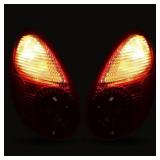 HECASA Tail Lights Replacement Compatible with 2006-2010 Chrysler PT Cruiser Replacement for 5116222AB 5116223AB Pair w/Bulbs Halogen