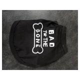 Discover Cozy Cotton Canine Wear: Soft, Lightweight, and Breathable Dog Shirt Vest with Eye-Catching Graphics(Bad to The Bone), Keeping Your Furry Friend Warm and Comfy! Black XS