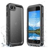 SPORTLINK Waterproof Case for iPhone SE 3rd 2022/iPhone SE 2nd 2020/iPhone 7/8 - Built in Screen Protector Full Body Shockproof Dustproof IP68 Waterproof Case for iPhone SE3/SE2/7/8 Frosted Black