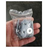 uxcell Round U-Bolts 4 Sets 0.79(20mm) Inner Width 50mm Length Steel M6 with Nut, Plate, Washer