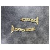 Newlibery Slim Gold Band for Women Feminine Elegant Compatible with Apple Watch 38mm 40mm 41mm 42mm (S10/11) Adjustable Metal Strap Dressy Chain Bracelet for iWatch Series 11/10/9/8/7/6/5/4/SE/3/2/1