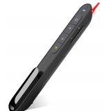 Wireless Presenter, Hyperlink Volume Control Presentation Clicker RF 2.4GHz USB PowerPoint Clicker Presentation Remote Control Pointer Slide Advancer (Black)